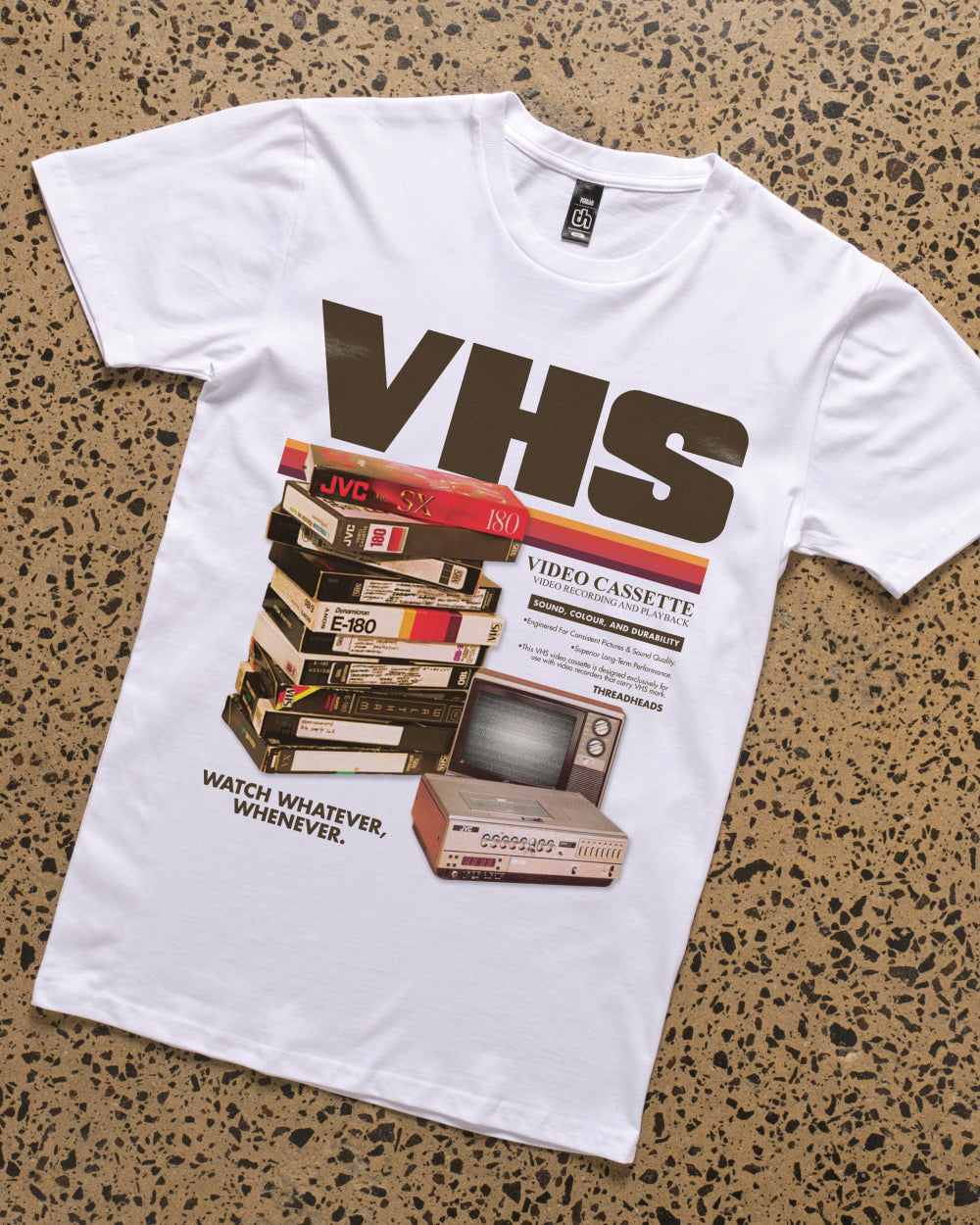 Vintage VHS Tapes T-Shirt Hoodie, Sweatshirt | PureTeeCo.com (Image 4)
