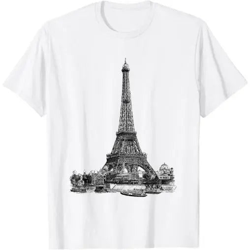 VINTAGE EIFFEL TOWER IN ROMANTIC CITY PARIS FRANCE, JE TAIME T-Shirt Made in USA Hoodie, Sweatshirt | PureTeeCo.com