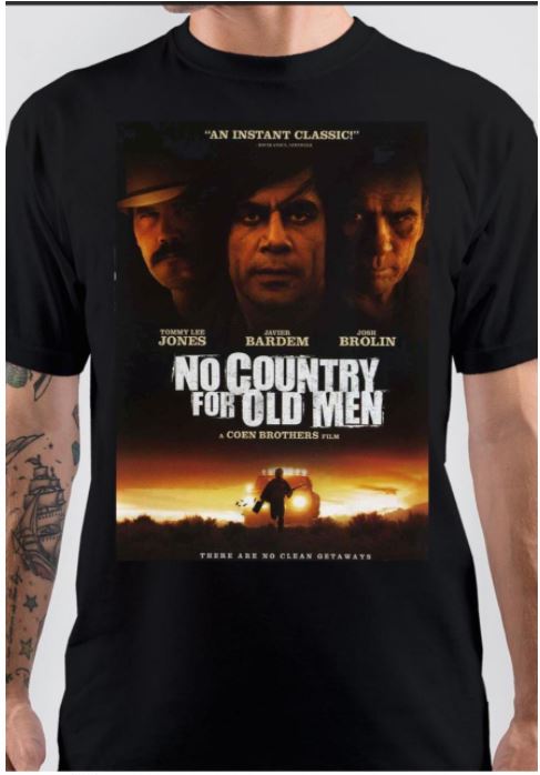No Country For Old Men Black T-Shirt Hoodie, Sweatshirt | PureTeeCo.com