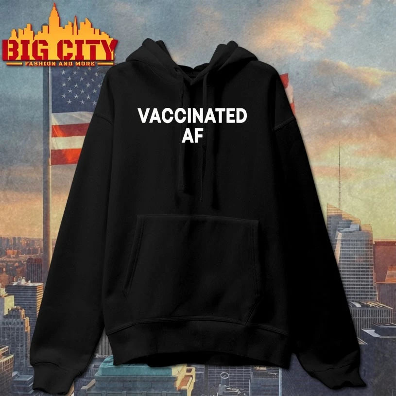 Vaccinated af text shirt