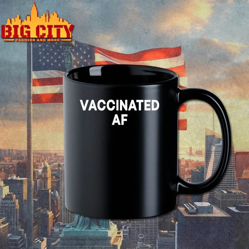 Vaccinated af text shirt