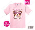 Valentine Australian Shepherd Kids Shirt - Valentine's Day Children's Tshirt