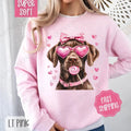 Valentine Chocolate Lab Sweatshirt, Valentine's Day Crewneck, Cute Women's Sweater T-Shirts, Hoodie | PureTeeCo.com