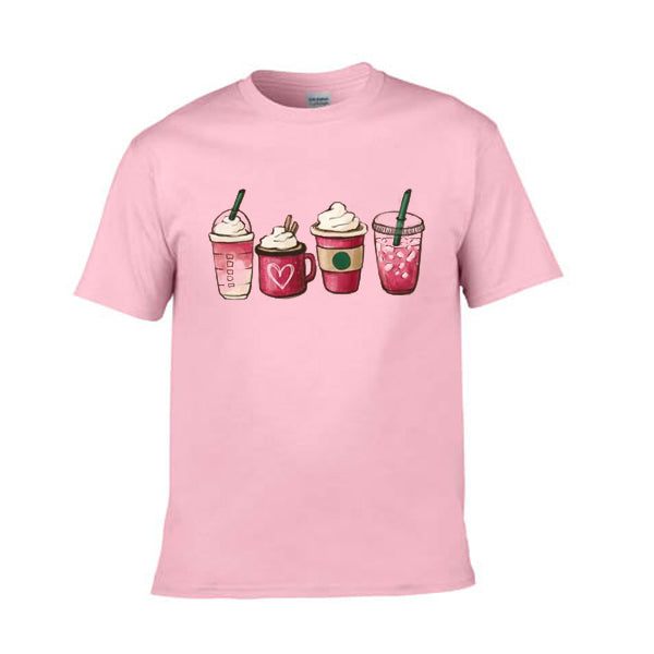 Valentine Coffee Heart T-Shirt Hoodie, Sweatshirt | PureTeeCo.com