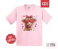 Valentine Cow Kids Shirt - Valentine's Day Children's Tshirt - Cute Youth Tee Gildan Hoodie, Sweatshirt | PureTeeCo.com