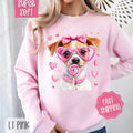 Valentine Jack Russell Sweatshirt, Valentine's Day Crewneck, Cute Women's Sweater T-Shirts, Hoodie | PureTeeCo.com