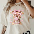 Valentine Pitbull Dog Shirt ~ Unisex Apparel Relaxed Fit Printed In The USA Clothing Womenswear Casual Comfort Cotton Top...