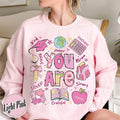Valentine You Are Kind Loved Brave Enough Sweatshirt, Back to School Sweatshirt, Teacher Appreciation, Valentines Day...