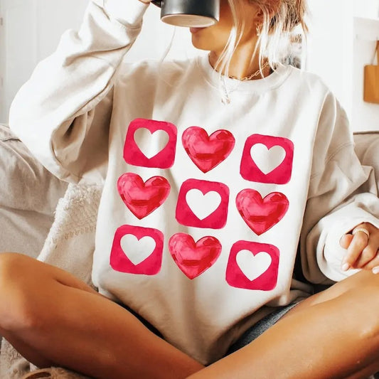Valentines Day Sweatshirt Valentine Coquette , Valentines Heart , Retro Valentine , XOXO , Valentines Mama , Love ,