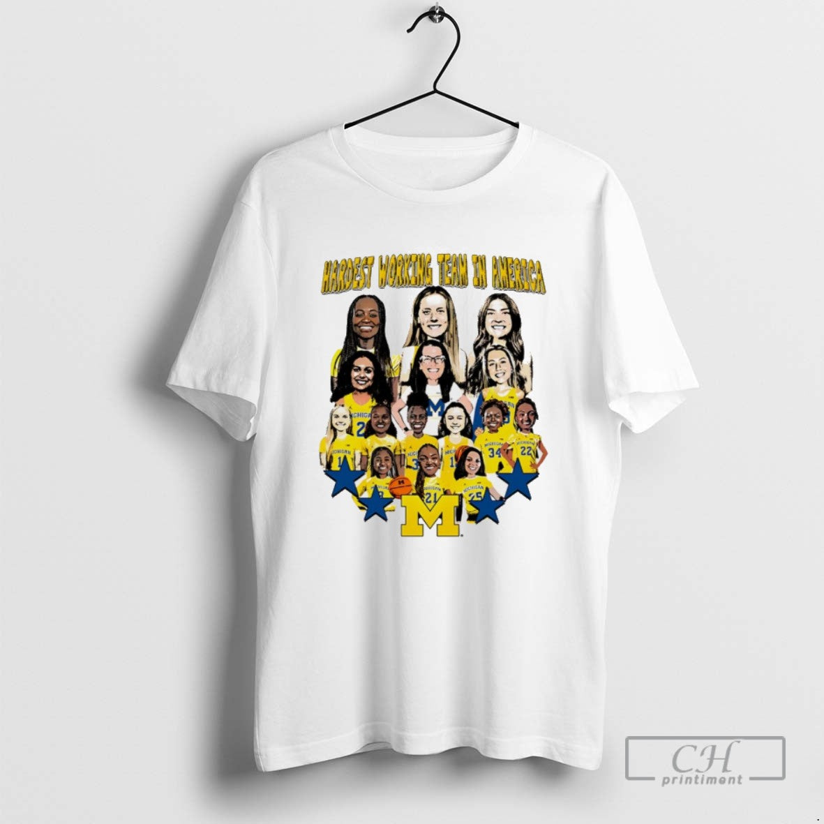 Valiant University Of Michigan Womens Basketball Hardest Working Team In America T Shirts