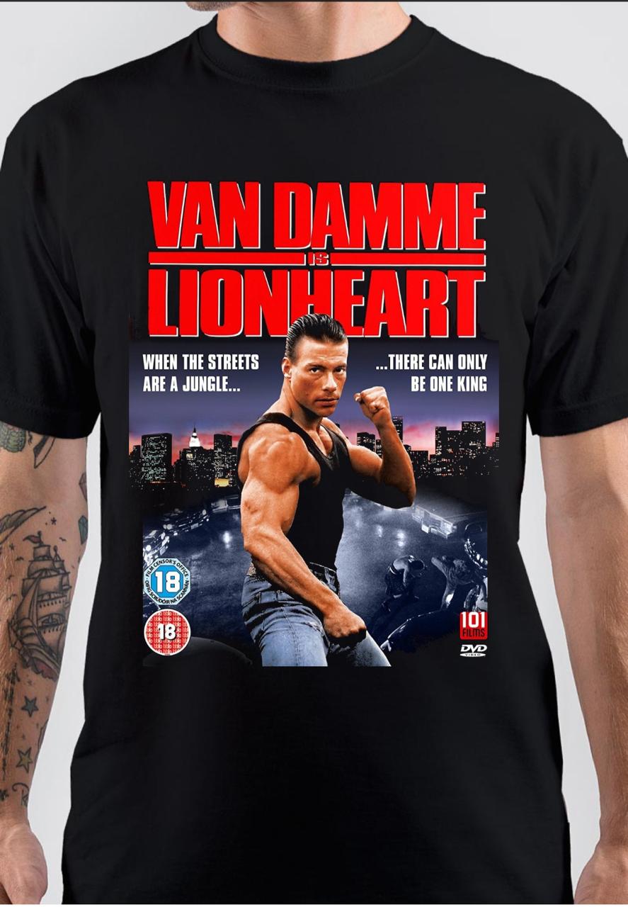 Van Damme Lionheart Black T-Shirt Hoodie, Sweatshirt | PureTeeCo.com