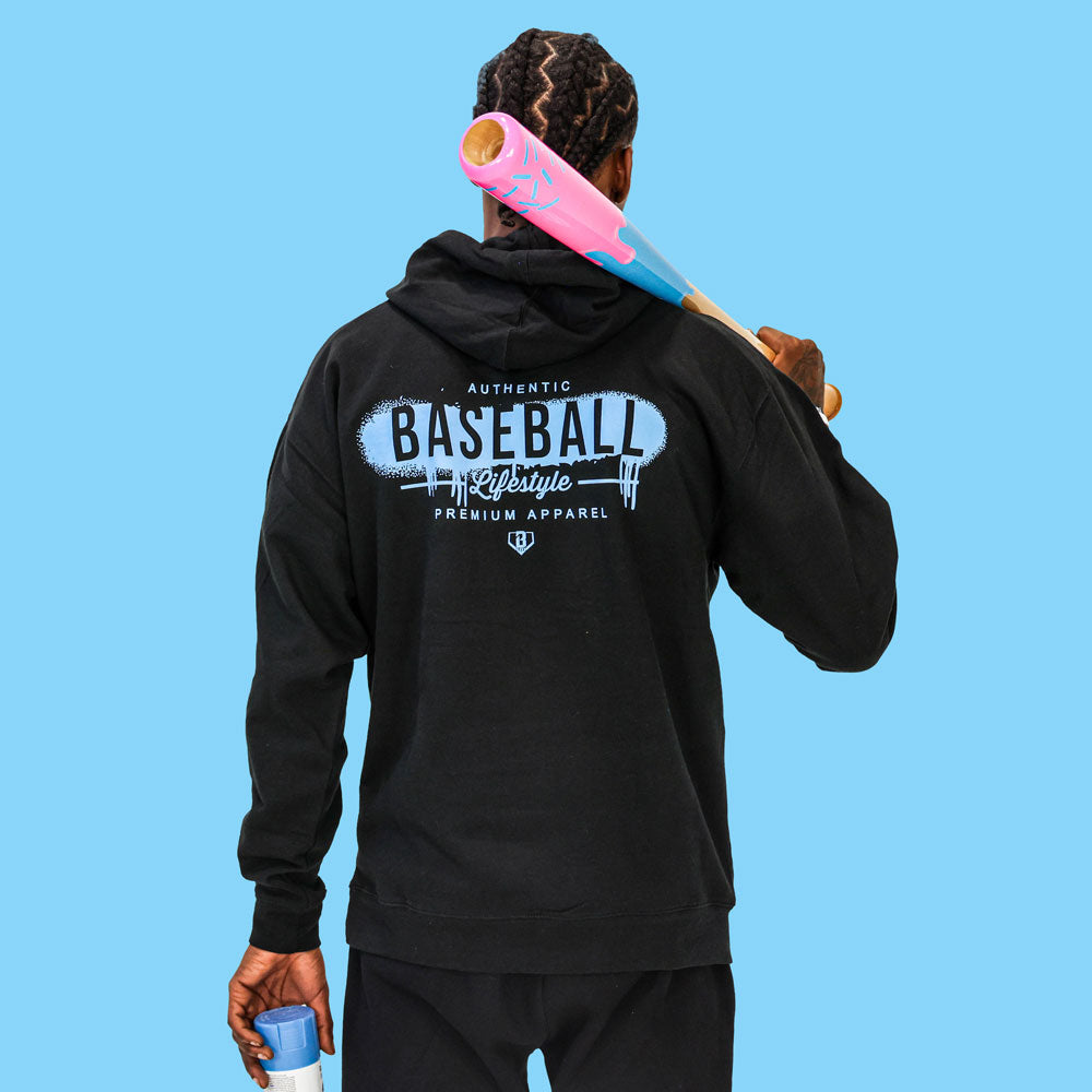 Vandal Hoodie - Black/Light Blue T-Shirts, Sweatshirt | PureTeeCo.com (Image 4)