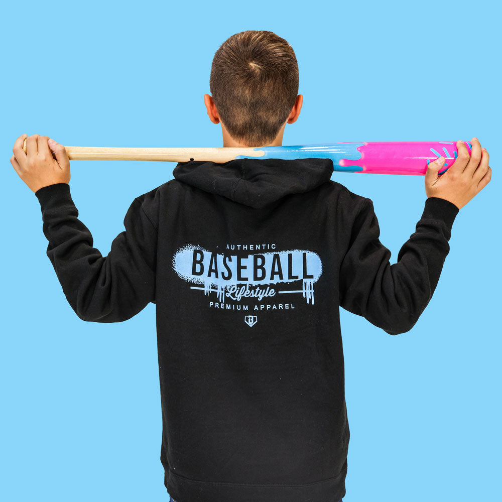 Vandal Youth Hoodie - Black/Light Blue T-Shirts, Sweatshirt | PureTeeCo.com (Image 4)