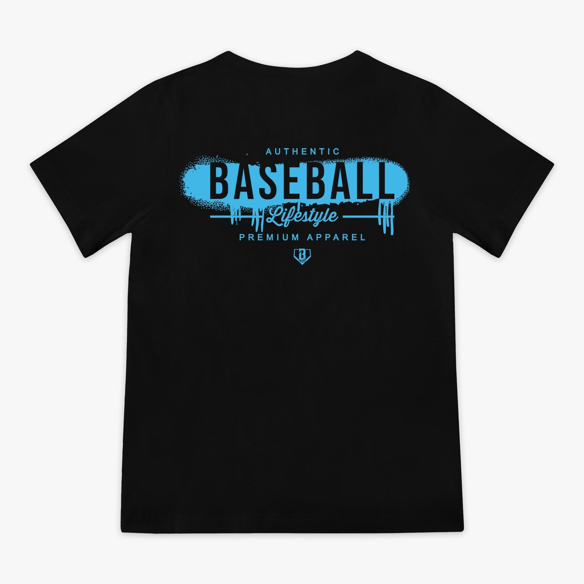 Vandal Youth Tee - Black/Light Blue Hoodie, Sweatshirt | PureTeeCo.com (Image 1)