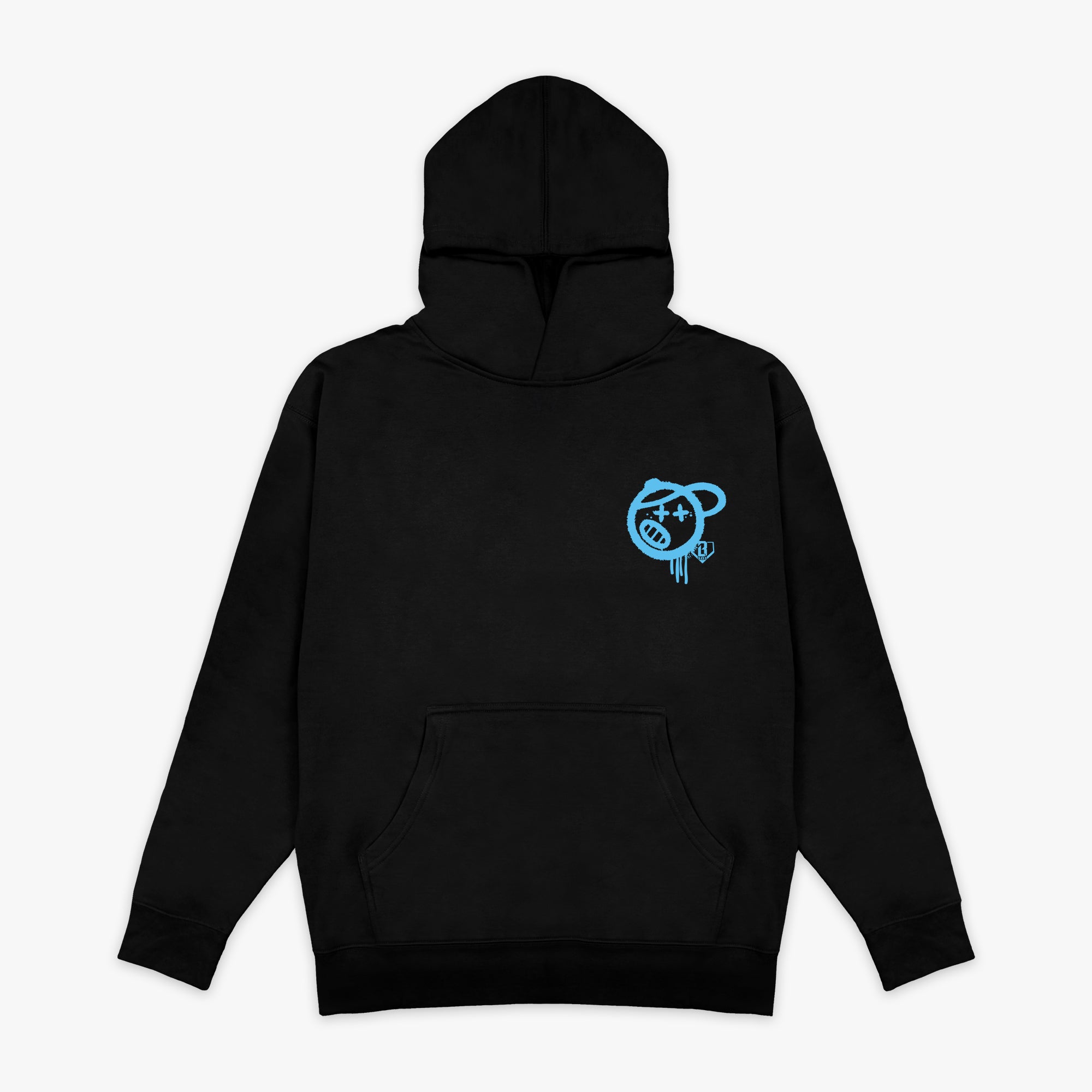 Vandal Youth Hoodie - Black/Light Blue T-Shirts, Sweatshirt | PureTeeCo.com (Image 2)
