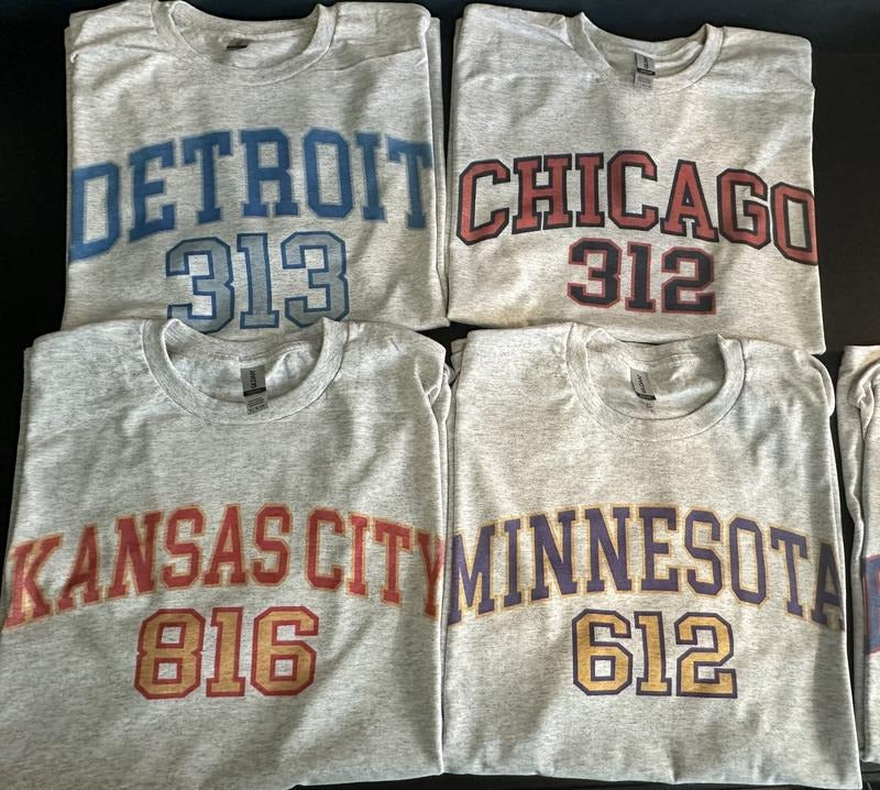 Varsity Area Code Football T Shirt Hoodie, Sweatshirt | PureTeeCo.com