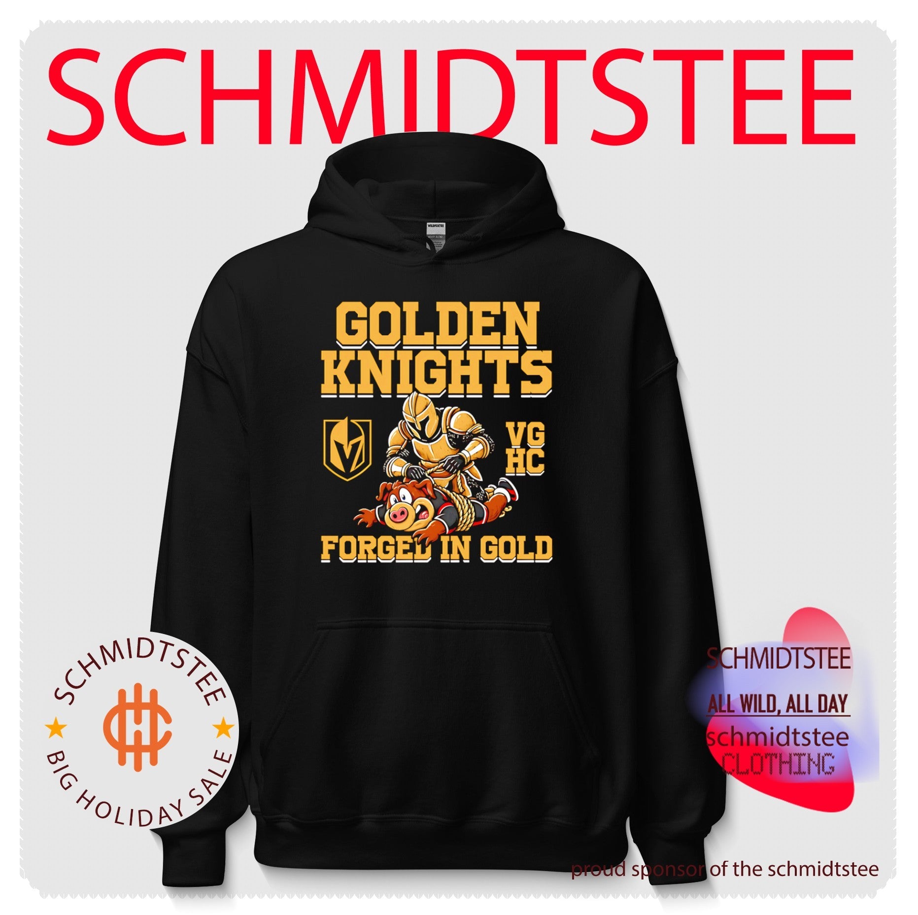 Vegas Golden Knights Forged In Gold Hockey mascot shirt