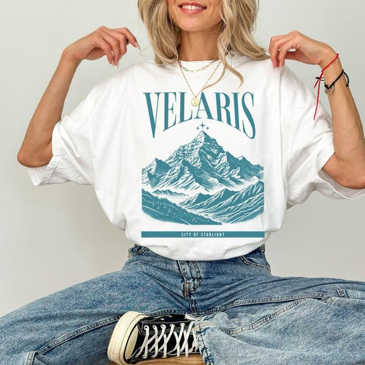 Velaris Comfort Colors Shirt, ACOTAR Shirt, ACOTAR merch, ACOMAF shirt, bookish merch, sarah j maas, Night Court Womenswear Tee