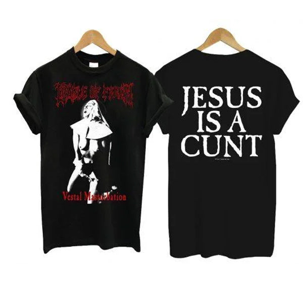 Vestal Masturbation Jesus Is a Cunt T Shirt Hoodie, Sweatshirt | PureTeeCo.com