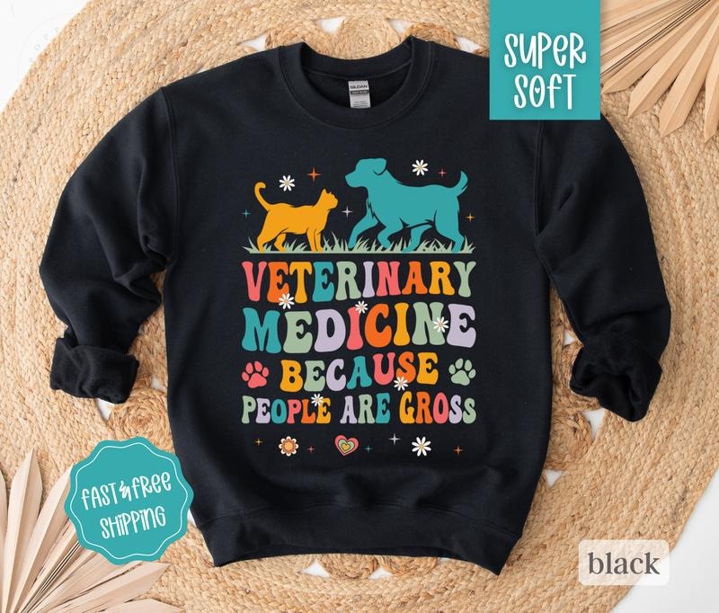 Veterinarian Sweatshirt, Vet Tech Crewneck, Womens Sweatshirt, Gift For Veterinarian T-Shirts, Hoodie | PureTeeCo.com