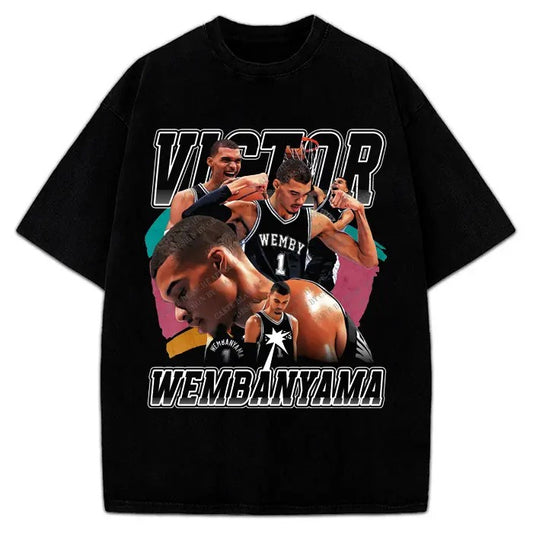 Victor 90's Vintage Style Retro Custom Graphic Design T-Shirt Crewneck Cotton Menswear Top