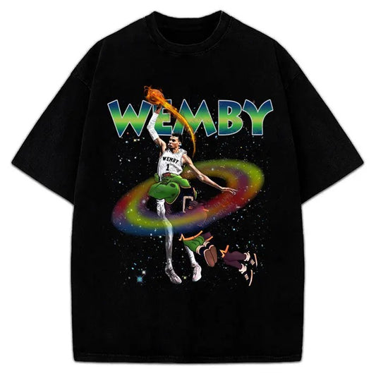 Victor Space Monstar Basketball Jam 90's Vintage Style Retro Custom Graphic Design T-Shirt