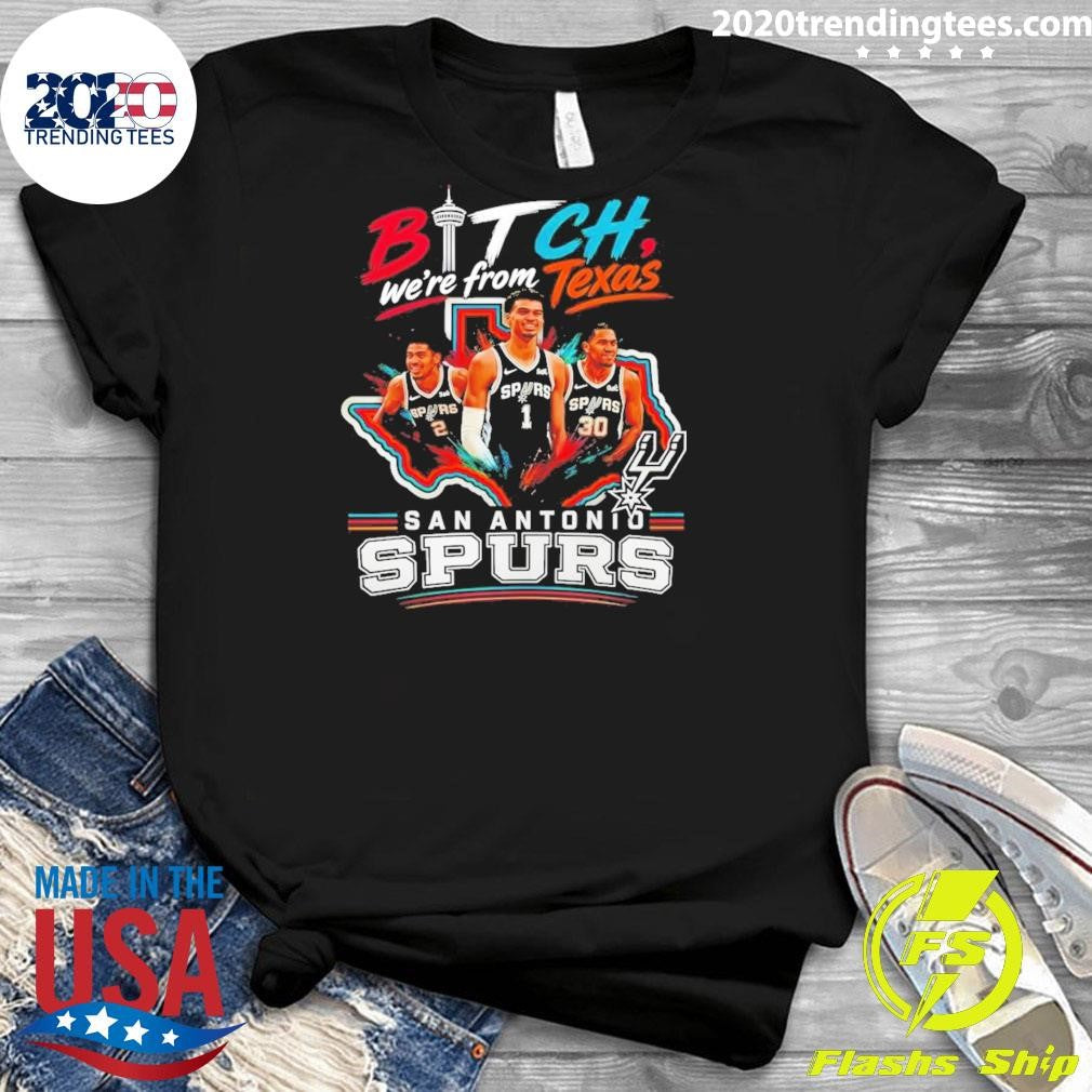 Victor Wembanyama Bitch We’re From Texas San Antonio Spurs Basketball Nba 2026 Shirt