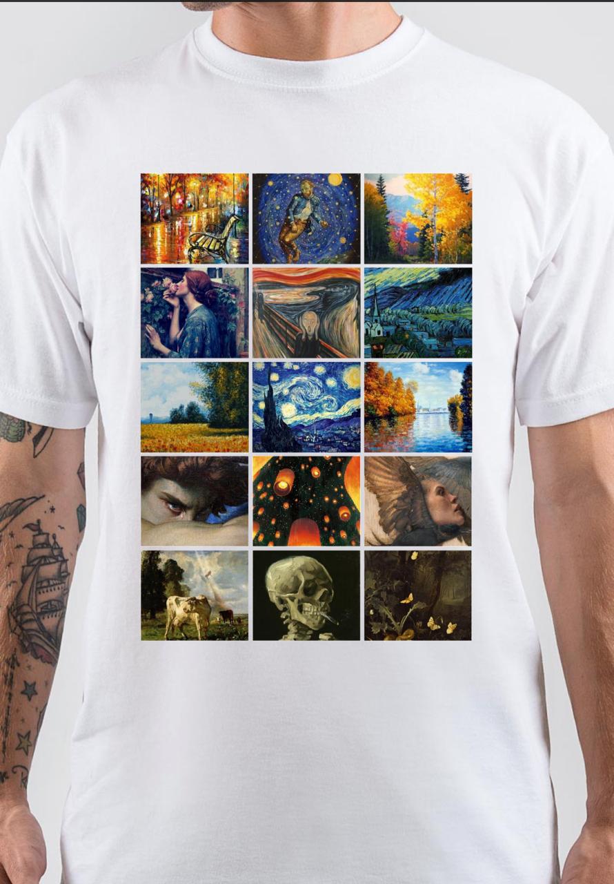 Vincent Van Gogh Painting White T-Shirt Hoodie, Sweatshirt | PureTeeCo.com