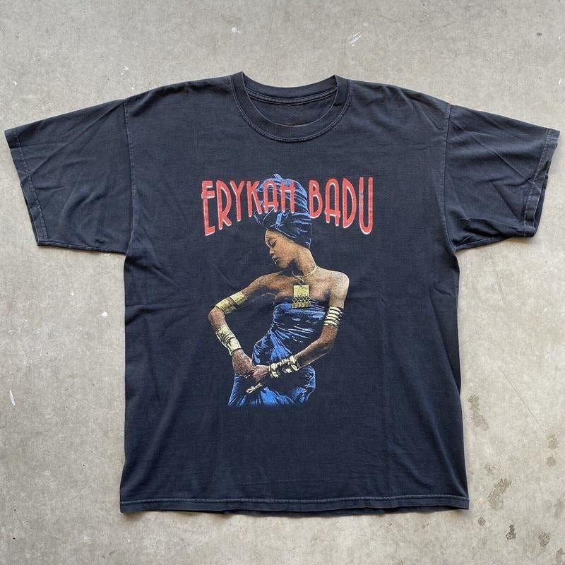 Vintage 2001 Erykah Badu Tour T Shirt  Musiq Talib Kweli Rap Tee, Gift for her, Gift for him Cotton Menswear Cotton...