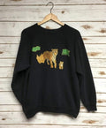 Vintage 90's Tiger Zebra crewneck sweatshirt hipster animal print crew neck sweatshirt big cats animal sweatshirt glitter...