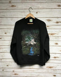 Vintage 90's White Tiger Jungle crewneck sweatshirt black soft Tiger crew neck sweatshirt embroidered Jungle cat Big cat...