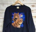Vintage 90's Wolves crewneck sweatshirt Wolf crew neck sweatshirt animal print outdoor nature sweatshirt hippie boho...