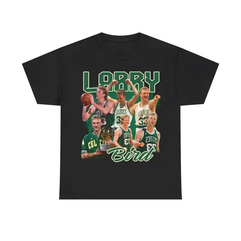Vintage 90s Basketball Bootleg Style T-Shirt, Larry Bird Graphic T-Shirt, Larry Bird Shirt, Retro Basketball Shirt,...