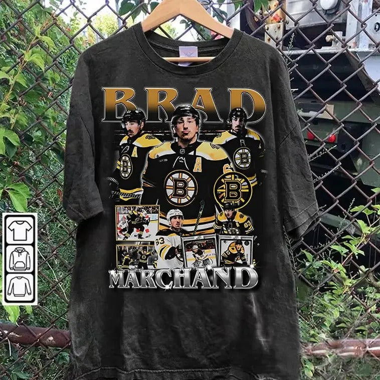Vintage 90s Graphic Style Brad Marchand T-shirt - Brad Marchand T-shirt - Retro American Ice Hockey Tee For Man and Woman...
