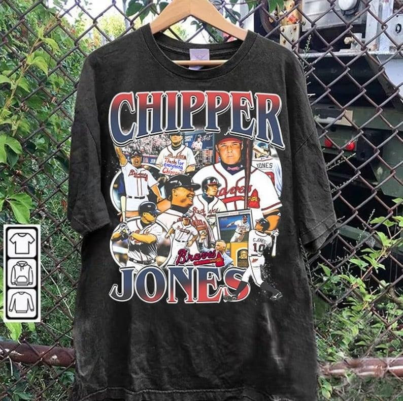 Vintage 90s Graphic Style Chipper Jones T-shirt - Chipper Jones T-shirt - Retro American Baseball Tee For Man and Woman...