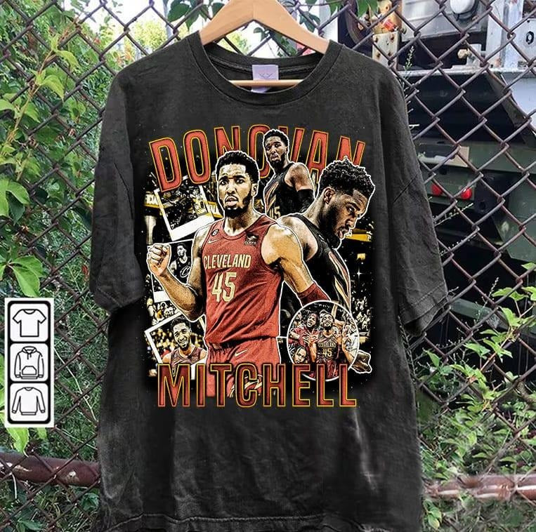 Vintage 90s Graphic Style Donovan Mitchell T-shirt - Donovan Mitchell T-shirt - Retro American Basketball Tee For Man and...