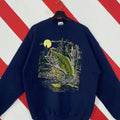 Vintage 90s Outdoor Outfitters Sweatshirt Fish Crewneck Great American Sweater Pullover Lake And Timber Fish Print Logo ...