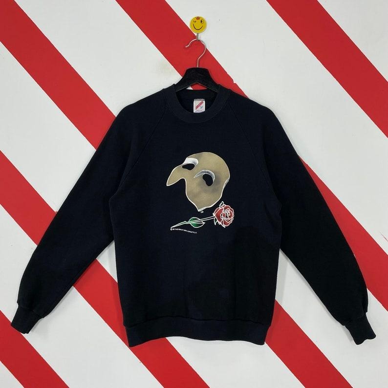 Vintage 90s Phantom Of The Opera Sweatshirt Phantom Of The Opera Crewneck Phantom Of The Opera Sweater Pullover Print...