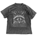 Vintage Angry Raccoon Become Ungovernable Grunge Graphic T-Shirt - Trash Panda Meme Graphic Shirt - Funny Animal Shirt
