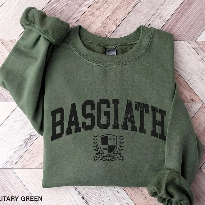 Vintage Basgiath War College Sweatshirt, Fourth Wing Sweatshirt, Violet Sorrengail, Bookish Sweatshirt, Xaden Riorson,...
