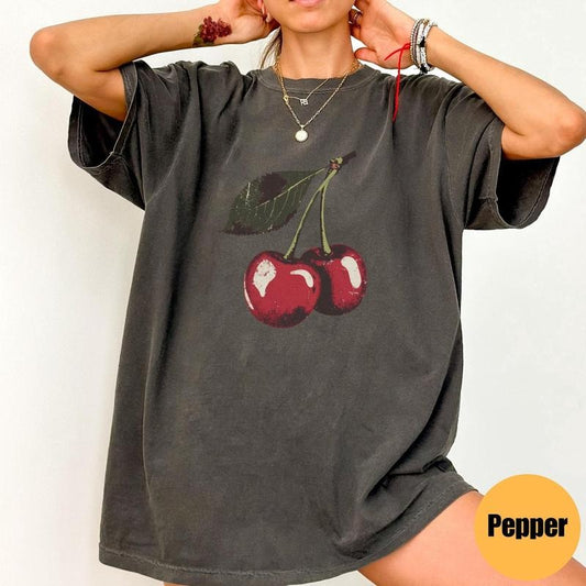 Vintage Cherry Shirt, Cherry Tee, Fruit tshirt, Summer Shirt, Food lover gift, Foodie, Cherry Lover Gift, Retro Cherry , Cherries Tee