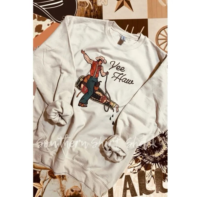 Vintage Cowboy Soda Bottle Sweatshirt | Sand T-Shirts, Hoodie | PureTeeCo.com