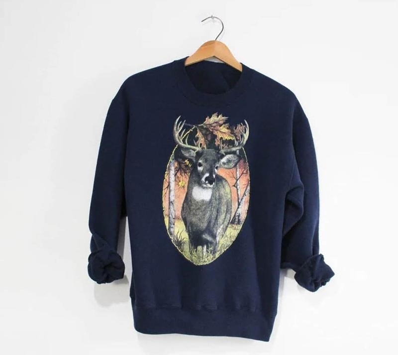Vintage Deer Stag Wilderness Sweatshirt Deer Lovers Sweatshirt Deer T-Shirt Deer Shirt Deer Sweatshirt Gift For Her Gift...