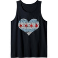 Vintage Flag of Chicago Heart Home Men Women Kids Tank Top MADE IN USA T-Shirts, Hoodie, Sweatshirt | PureTeeCo.com