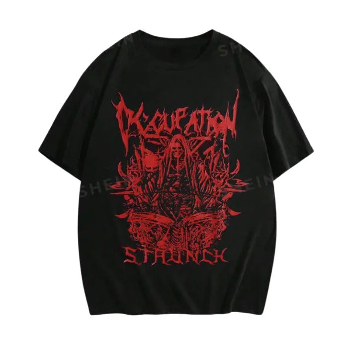 Vintage Goth Men Cotton Letter & Skull Graphic Tee, Sweatshirt, Hoodie Gift For Women Top Womenswear Underwear Cotton...