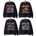Vintage Graphic Teams Football Retro Sweatshirt Football Thowback Sweatshirt, Buffalo Football Sweatshirt, Kansas City...