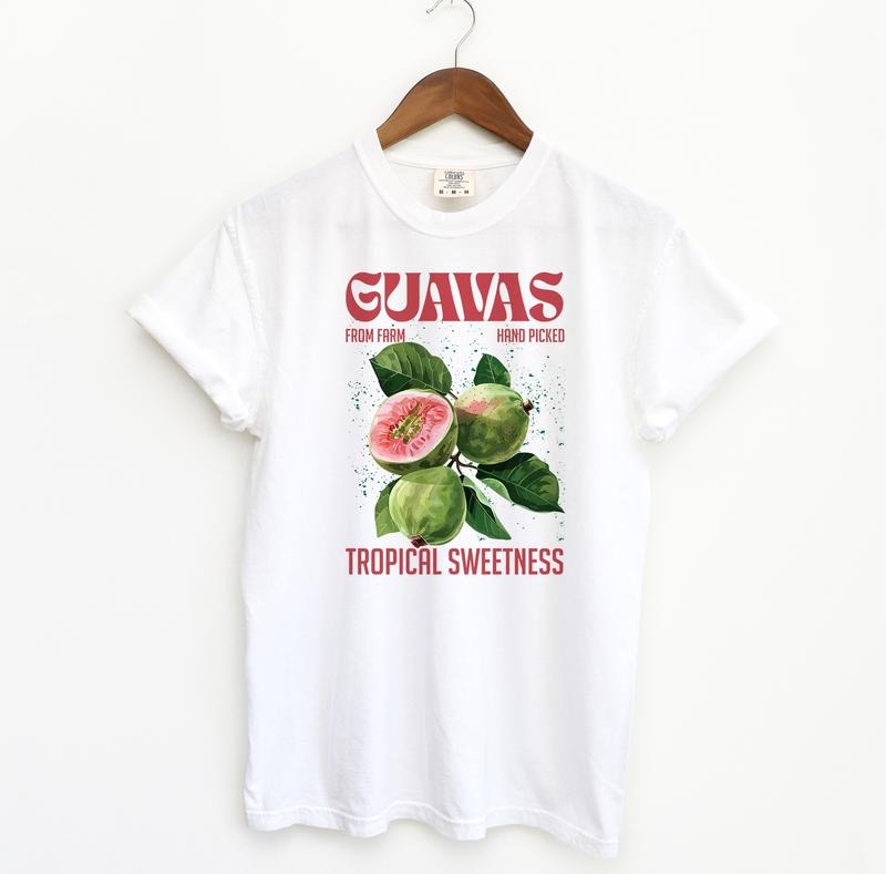 Vintage Guavas Tshirt, Comfort Colors Vintage Tees, Fruit Funny Graphic Tees, Fruit Lover Shirt Fit Top Hoodie, Sweatshirt