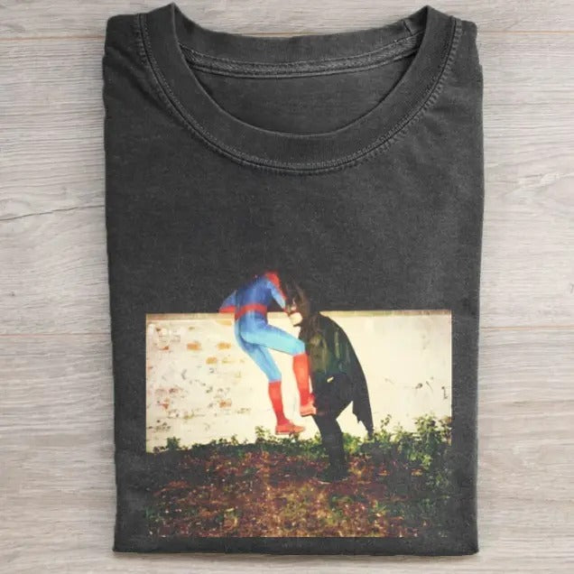 Vintage Halloween Graphic T-shirt, Spider Hero X Bat Hero Tee, Horror Movie Shirt, Horror Character, Funny Halloween...