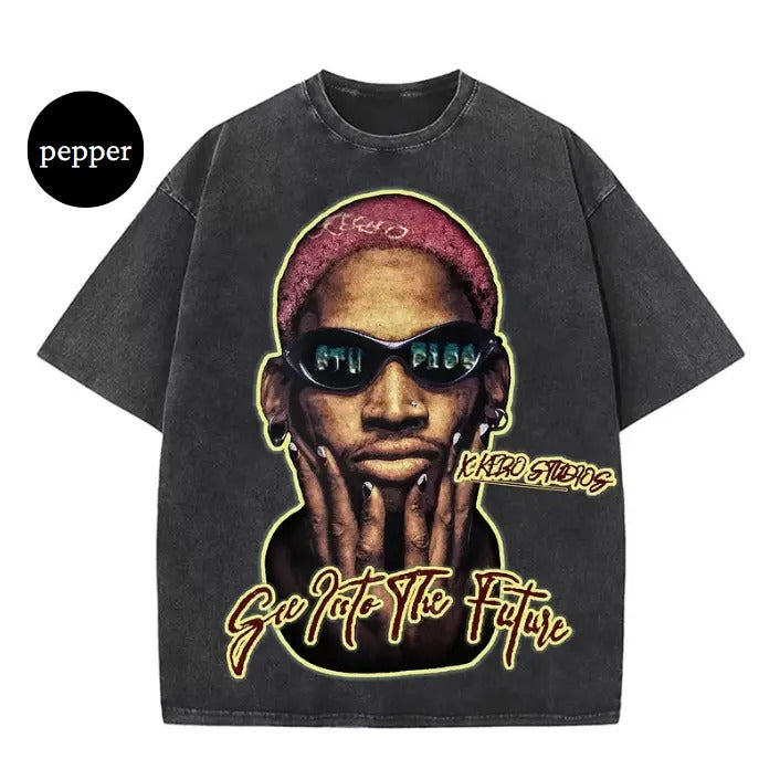 Vintage Into The Future Portrait Graphic Tee, Hoodie, Sweatshirt S-3XL, Streetwear & Underwear Festival Party | PureTeeCo.com