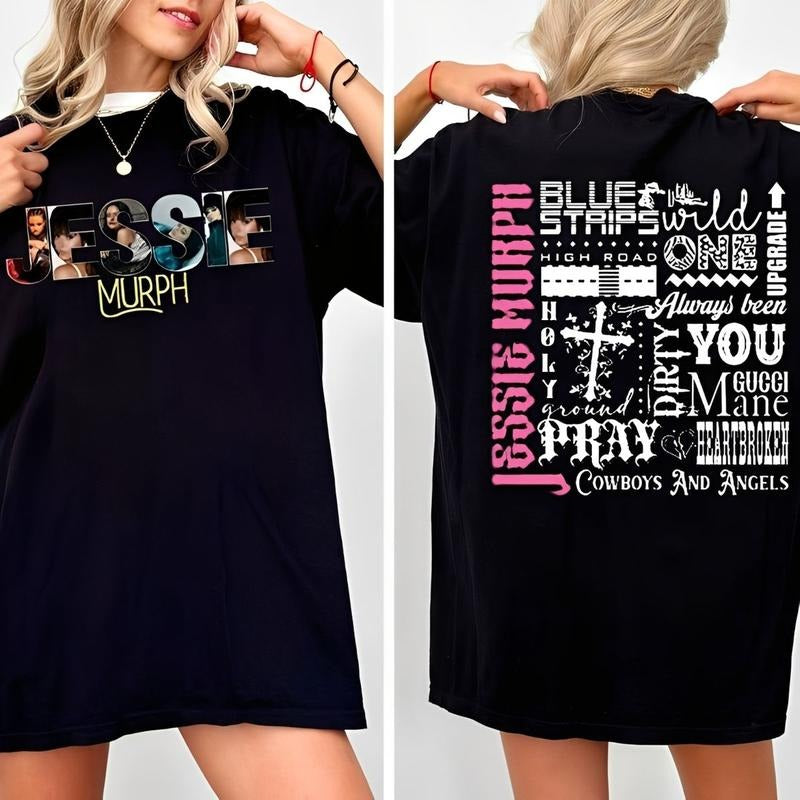 Vintage Jessie Murphh merch Tee, Worldwide Hysteriaa Tour 2025 Shirt, Sad Girl Concert Tee, Gift For Fan Tshirt 2 Sided,...